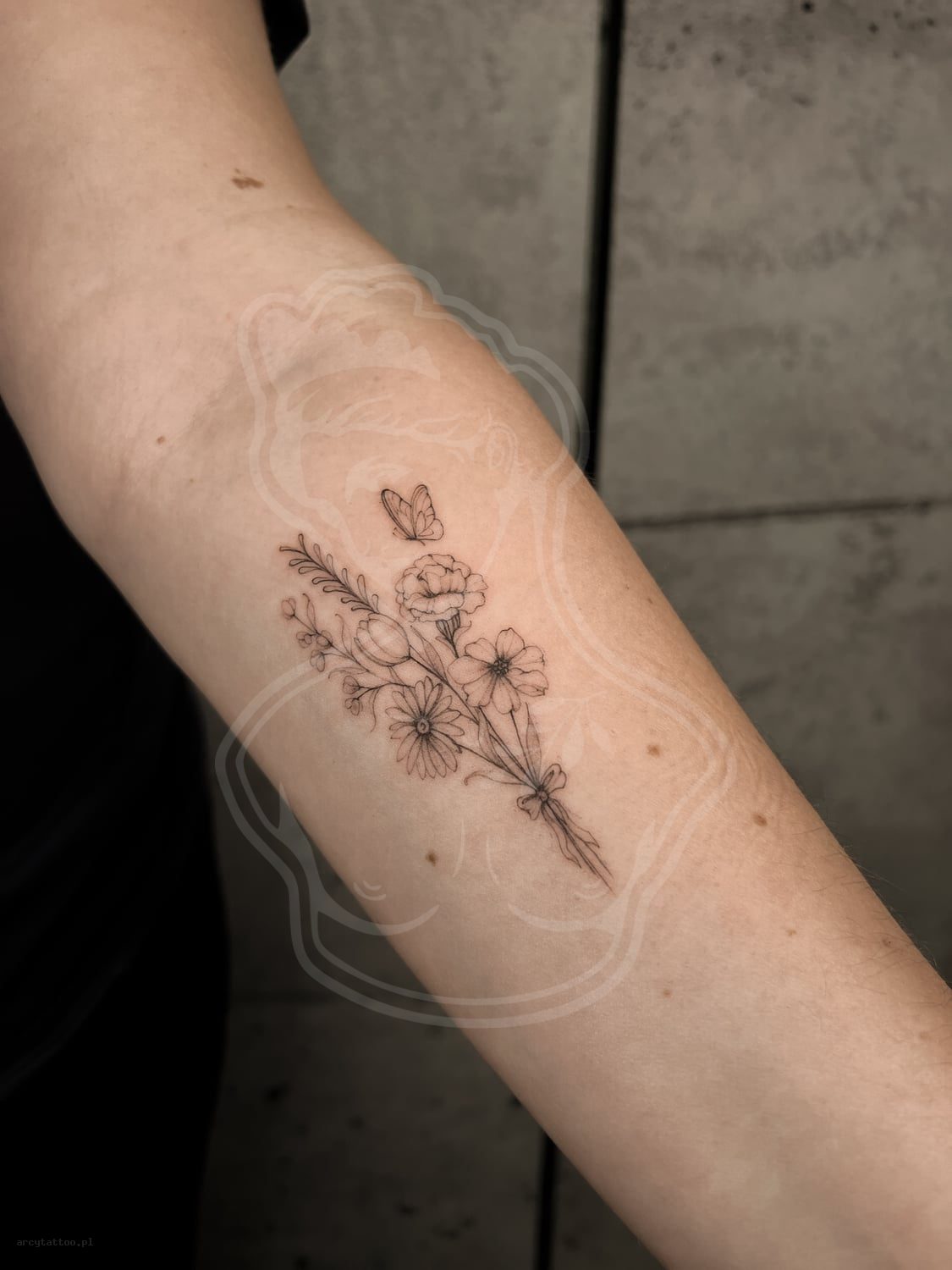 Tatuaż Botanika bukiet - ArcyTattoo Lublin