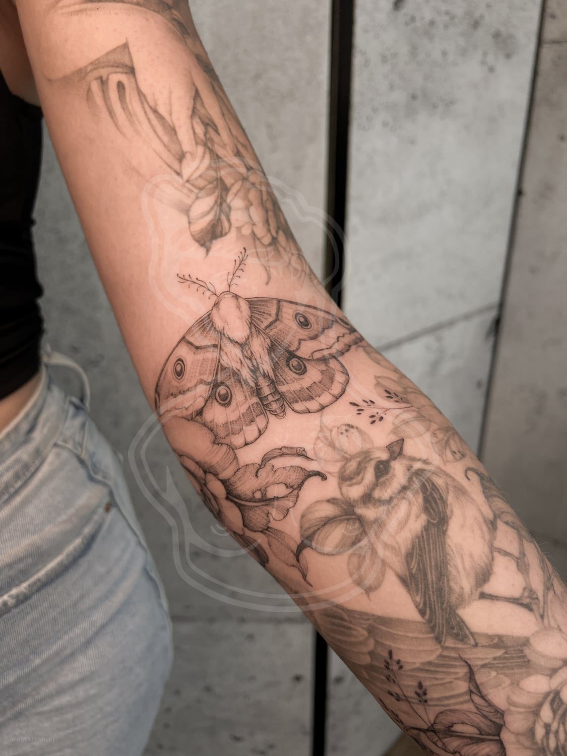 Tatuaż Botanika cma rekaw 2 - ArcyTattoo Lublin