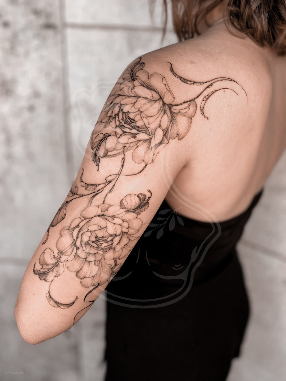 Tatuaż rekaw kwiaty - ArcyTattoo Lublin