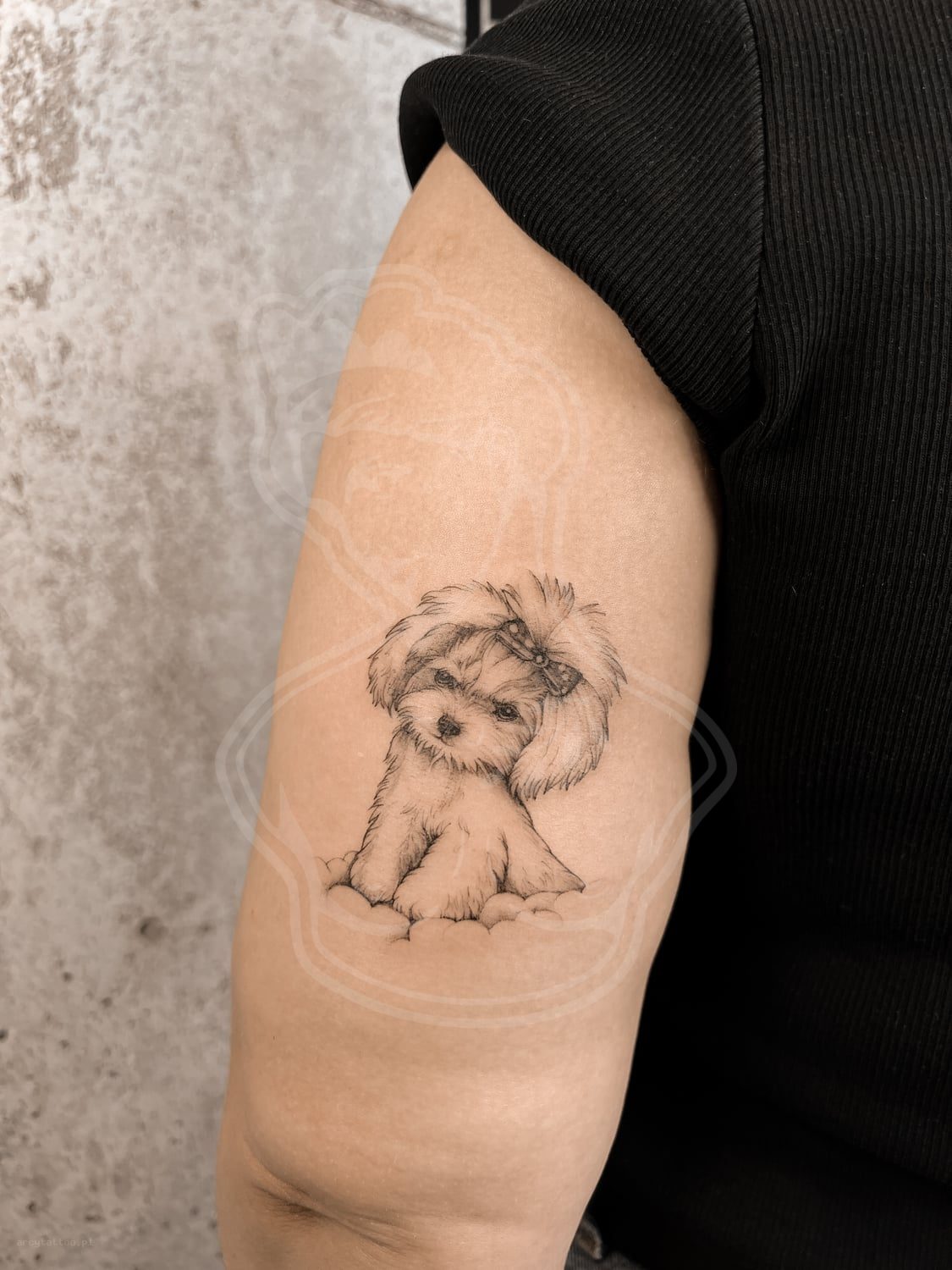 Tatuaż Portrety zwierząt piesek - ArcyTattoo Lublin
